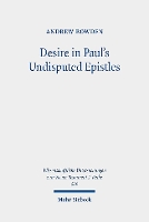 Book Cover for Desire in Paul's Undisputed Epistles by Andrew Bowden