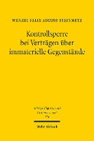 Book Cover for Kontrollsperre bei Verträgen über immaterielle Gegenstände by Wenzel Felix August Steinmetz