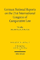 Book Cover for German National Reports on the 21st International Congress of Comparative Law by Martin SchmidtKessel