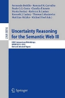 Book Cover for Uncertainty Reasoning for the Semantic Web III by Fernando Bobillo