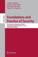 Book Cover for Foundations and Practice of Security by Frédéric Cuppens