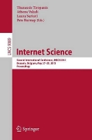 Book Cover for Internet Science by Thanassis Tiropanis