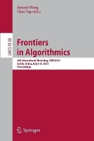 Book Cover for Frontiers in Algorithmics by Jianxin Wang