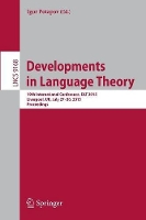 Book Cover for Developments in Language Theory by Igor Potapov