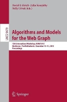 Book Cover for Algorithms and Models for the Web Graph by David F Gleich