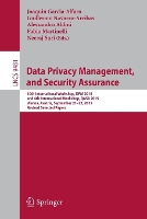 Book Cover for Data Privacy Management, and Security Assurance by Joaquin Garcia-Alfaro