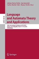 Book Cover for Language and Automata Theory and Applications by AdrianHoria Dediu