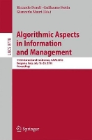 Book Cover for Algorithmic Aspects in Information and Management by Riccardo Dondi