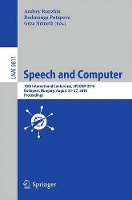 Book Cover for Speech and Computer by Andrey Ronzhin