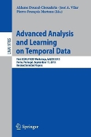 Book Cover for Advanced Analysis and Learning on Temporal Data by Ahlame Douzal-Chouakria