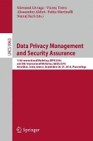 Book Cover for Data Privacy Management and Security Assurance by Giovanni Livraga