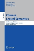 Book Cover for Chinese Lexical Semantics by Minghui Dong