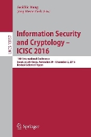 Book Cover for Information Security and Cryptology – ICISC 2016 by Seokhie Hong