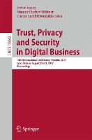 Book Cover for Trust, Privacy and Security in Digital Business by Javier Lopez