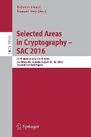 Book Cover for Selected Areas in Cryptography – SAC 2016 by Roberto Avanzi
