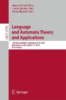 Book Cover for Language and Automata Theory and Applications by Shmuel Tomi Klein