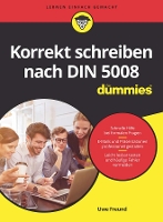 Book Cover for Korrekt schreiben nach DIN 5008 für Dummies by Uwe Freund