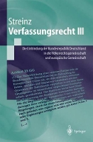 Book Cover for Verfassungsrecht III by Rudolf Streinz