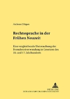 Book Cover for Rechtssprache in Der Fruehen Neuzeit by Andreas Görgen