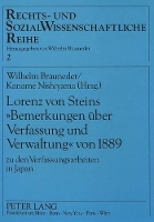 Book Cover for Lorenz Von Steins «Bemerkungen Ueber Verfassung Und Verwaltung» Von 1889 by Wilhelm Brauneder