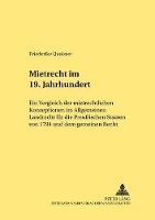 Book Cover for Mietrecht Im 19. Jahrhundert by Friederike Quaisser
