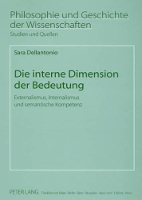 Book Cover for Die Interne Dimension Der Bedeutung by Sara Dellantonio