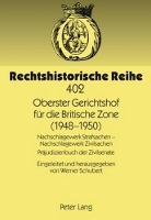 Book Cover for Oberster Gerichtshof Fuer Die Britische Zone (1948-1950) by Werner Schubert