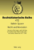 Book Cover for Recht Und Revolution by Kathrin Spoerr