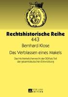 Book Cover for Das Verblassen Eines Makels by Bernhard Klose