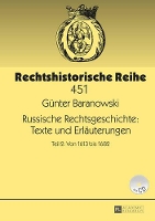 Book Cover for Russische Rechtsgeschichte: Texte Und Erlaeuterungen by Günter Baranowski