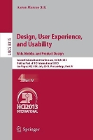 Book Cover for Design, User Experience, and Usability: Web, Mobile, and Product Design Second International Conference, DUXU 2013, Held as Part of HCI International 2013, Las Vegas, NV, USA, July 21-26, 2013, Procee by Aaron Marcus