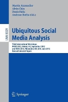 Book Cover for Ubiquitous Social Media Analysis by Martin Atzmueller