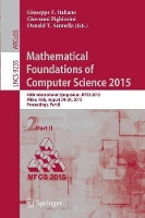 Book Cover for Mathematical Foundations of Computer Science 2015 by Giuseppe F. Italiano