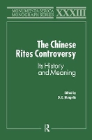 Book Cover for The Chinese Rites Controversy by D. E. Mungello