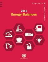 Book Cover for 2016 energy balances by United Nations: Department of Economic and Social Affairs: Statistics Division
