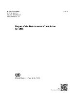 Book Cover for Report of the Disarmament Commission for 2016 by United Nations Disarmament Commission, United Nations General Assembly