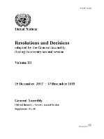 Book Cover for Resolutions and decisions adopted by the General Assembly during its seventy-second session by United Nations: General Assembly