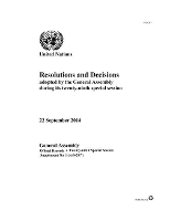 Book Cover for Resolutions and decisions adopted by the General Assembly during its twenty-ninth special session by United Nations: General Assembly