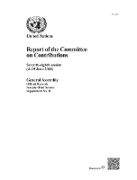 Book Cover for Report of the Committee on Contributions by United Nations Committee on Contributions, United Nations General Assembly