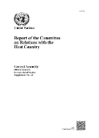 Book Cover for Report of the Committee on Relations with the Host Country by United Nations General Assembly, United Nations Committee on Relations with the Host Country