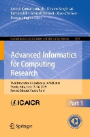 Book Cover for Advanced Informatics for Computing Research by Ashish Kumar Luhach