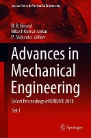 Book Cover for Advances in Mechanical Engineering by B B Biswal