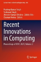 Book Cover for Recent Innovations in Computing by Pradeep Kumar Singh