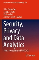 Book Cover for Security, Privacy and Data Analytics by Udai Pratap Rao