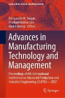 Book Cover for Advances in Manufacturing Technology and Management by Ranganath M Singari