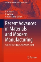 Book Cover for Recent Advances in Materials and Modern Manufacturing by I A Palani