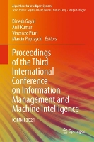 Book Cover for Proceedings of the Third International Conference on Information Management and Machine Intelligence by Dinesh Goyal