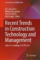 Book Cover for Recent Trends in Construction Technology and Management by M S Ranadive