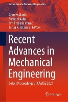 Book Cover for Recent Advances in Mechanical Engineering by Gaurav Manik