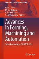 Book Cover for Advances in Forming, Machining and Automation by Uday S. Dixit